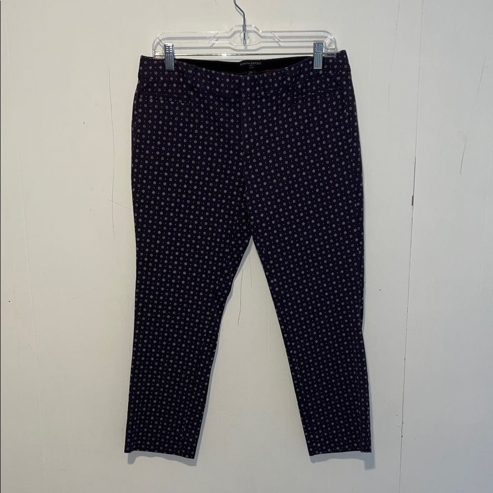 Banana Republic Women's Sloan Purple Patterned Chinos 072626